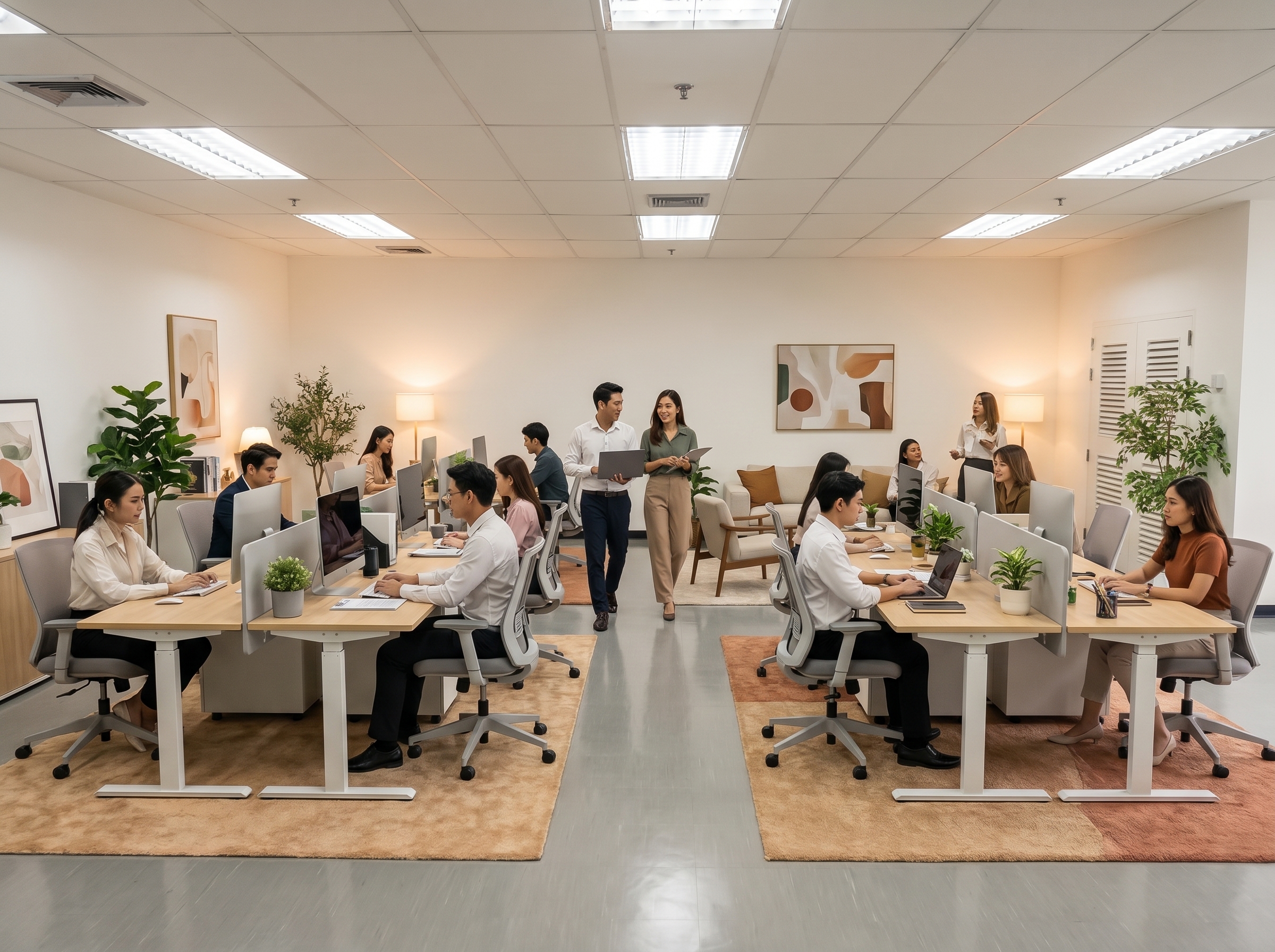 Premium column-free office floor at Bangkok Tower